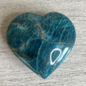 Blue Apatite Crystal Heart